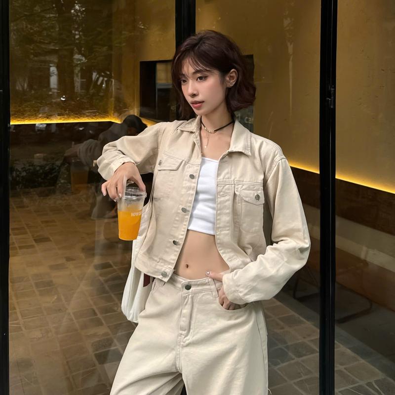 Calem Club - Áo khoác Kaki Croptop PREMIUM Edition form unisex Nam Nữ  Women  Jacket áo khoác ngoài