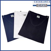 Gambar Kaos T-Shirt Oblong Polos Pria V Neck Cotton 100% Katun Casablanca C737 dari CasablancaWear Kota Administrasi Jakarta Barat 5 Tokopedia