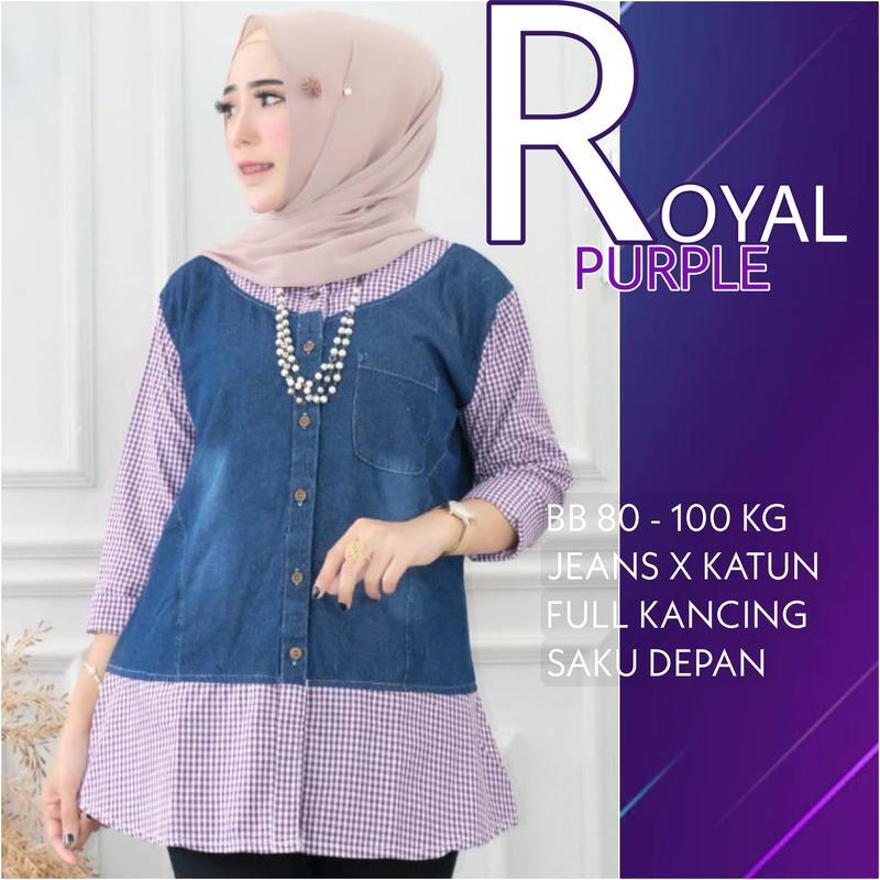 Product Introduction of ATASAN WANITA MODEL JEANS KOMBINASI KOTAK UNTUK BB 40 - 100 KG ALL REAL PICT 0