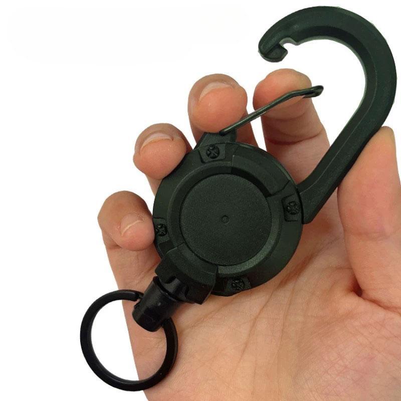 Product Introduction of Retractable Carabiner Keychain, Outdoor Easy Pull Keychain Tool, Stretchable Wire Rope Keychain, Outdoor Climbing Accessories 5