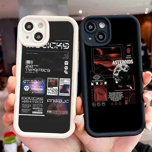 Casing Hp For Xiaomi For Redmi Note12 4G 11 Pro 5G Plus 11 SE 11E Pro 11S 11SE 12 Pro Turbo 12R Pro 13 Plus Soft Silicone Label Keren Pelindung Kamera Sofcase