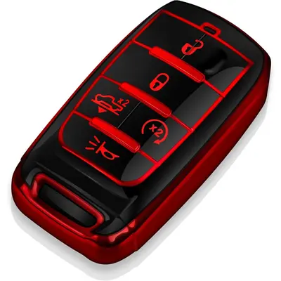 Key Fob Cover Case For Dodge RAM 2018-2022 - Carbon Fiber Grain, Protective Shell, Easy Install - View #11