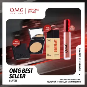 OMG BEST SELLER BUNDLE! Perfect Nude Look (Foundation + Bedak + Lip Cream)