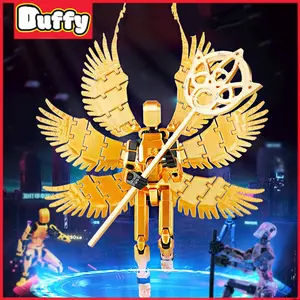 【Duffy toys】Dummy 13 Action Figure / Joint Movable Action Figurines Lucky 13 / Dummy Titan 13 Action Figure / Mainan Transformasi Bergerak Multi-Sendi / Model Tubuh Manusia Cetak 3D / Boneka Robot /Dummy Bentuk Gerakan Sendi DIY/Boneka Transformasi Boneka