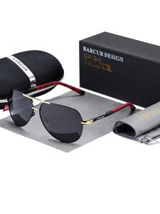 BARCUR Lentes de sol para hombre de moda con recubrimiento polarizado, lentes clásicos para sol para mujer, accesorios para conducir, gafas