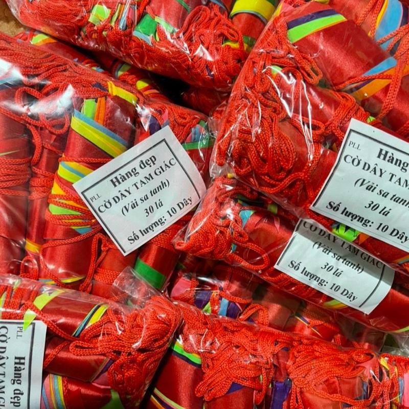  ￼SỈ 10 dây  100m  cờ đuôi nheo cờ dây tam giác đẹp trang trí lễ tết cắt bằng công nghệ cao không bị tua mép 