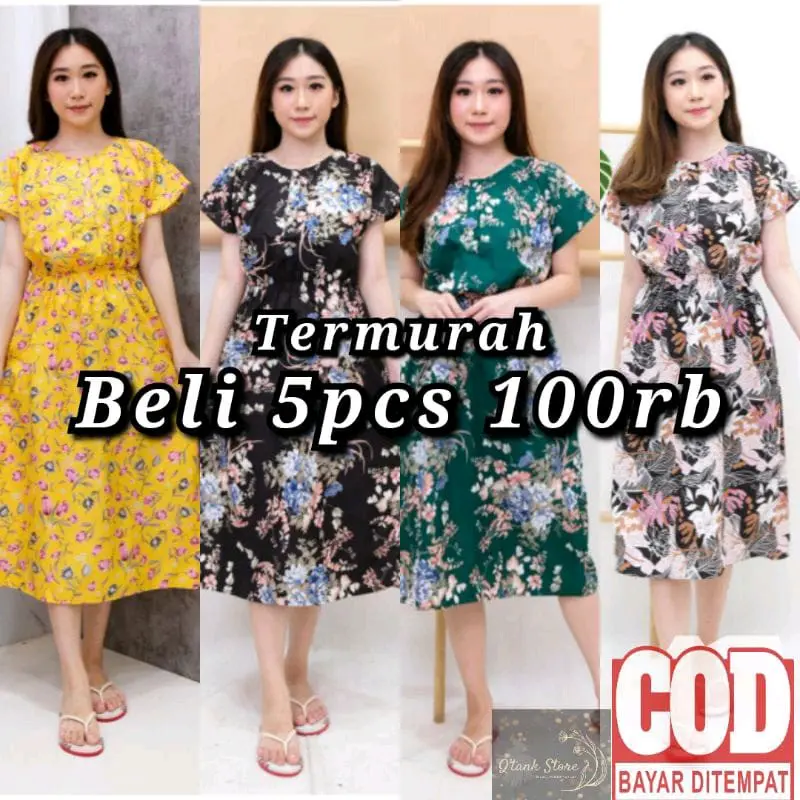Daster Murah 100rb Dapat 5pcs Paket Usaha Daster Manohara Harga Termurah Motif Bunga 0