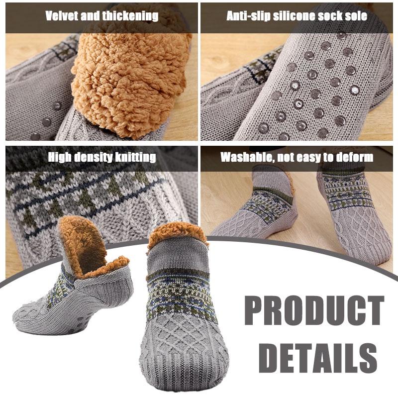 Product Introduction of Vớ Dệt Kim, Phong Cách Mùa Đông, Dành Cho Nam Giới, Dày Và Ấm, Thích Hợp Cho Gia Đình Và Phòng Ngủ, Vớ Đi Trong Nhà, Vớ Giữ Ấm Chân Chống Trượt, Thảm Đi Xe Hơi, Vớ Tuyết 37
