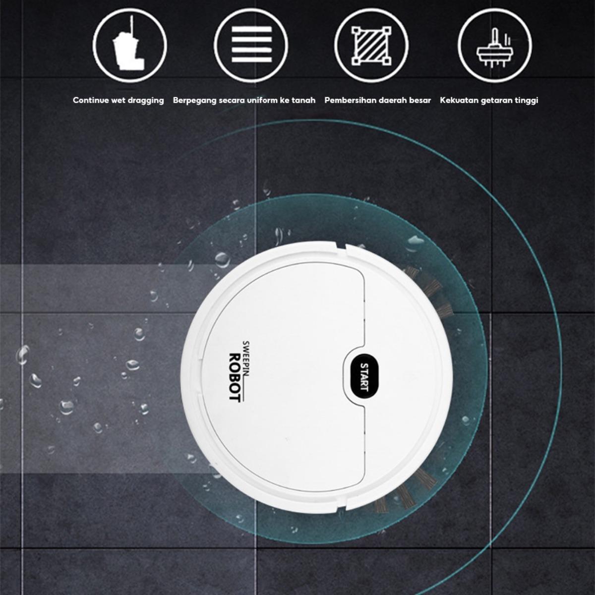 Robot Penyedot Debu Mini Canggih - Fungsi 2-in-1 otomatis untuk menyedot debu, menyapu, dan mengepel, sistem navigasi cerdas, pembersihan efisien, cocok untuk karpet, lantai keras, dan ubin, asisten pembersih rumah yang praktis.