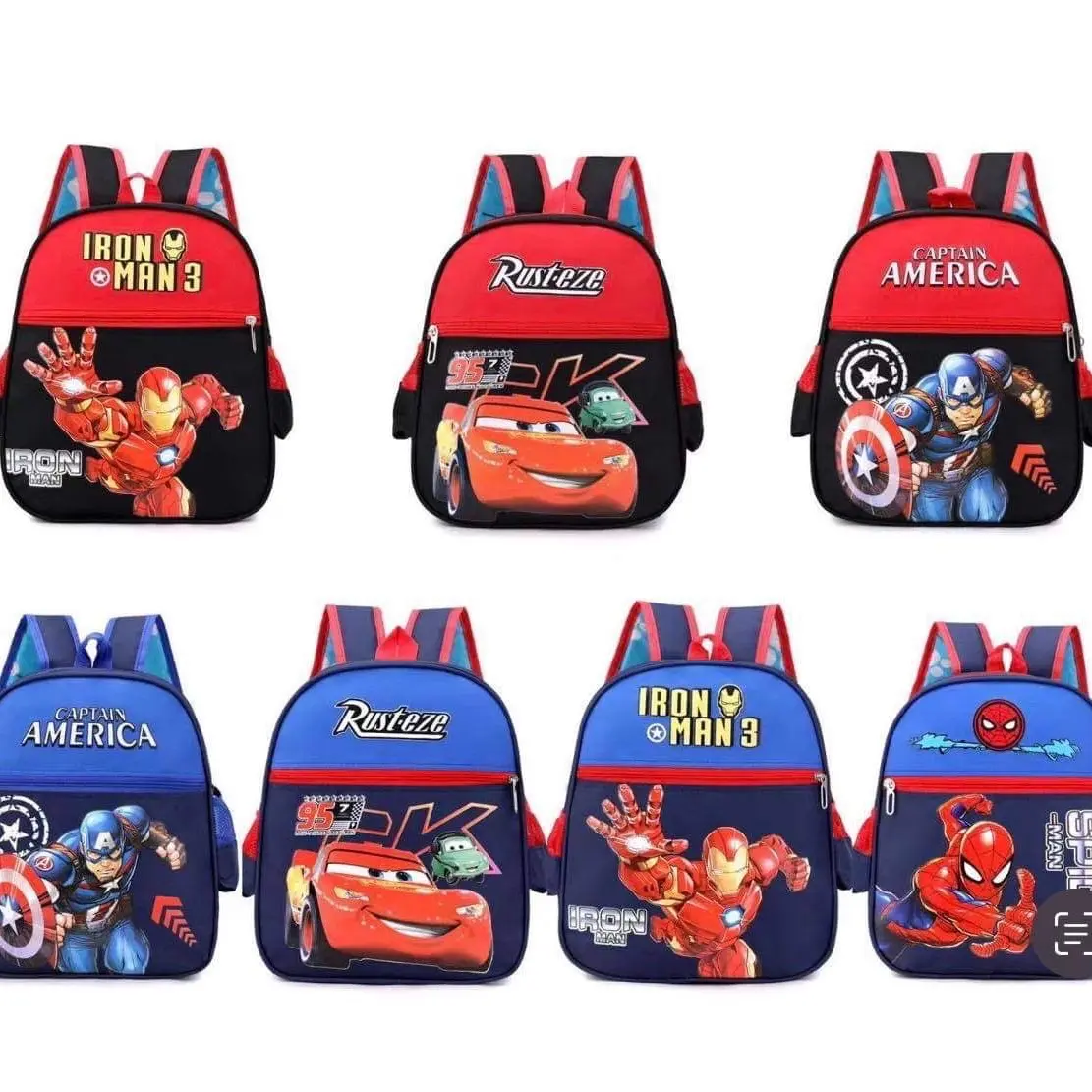 kids boy backpack for school kinder daycare Cartoon Character Plain Backpack