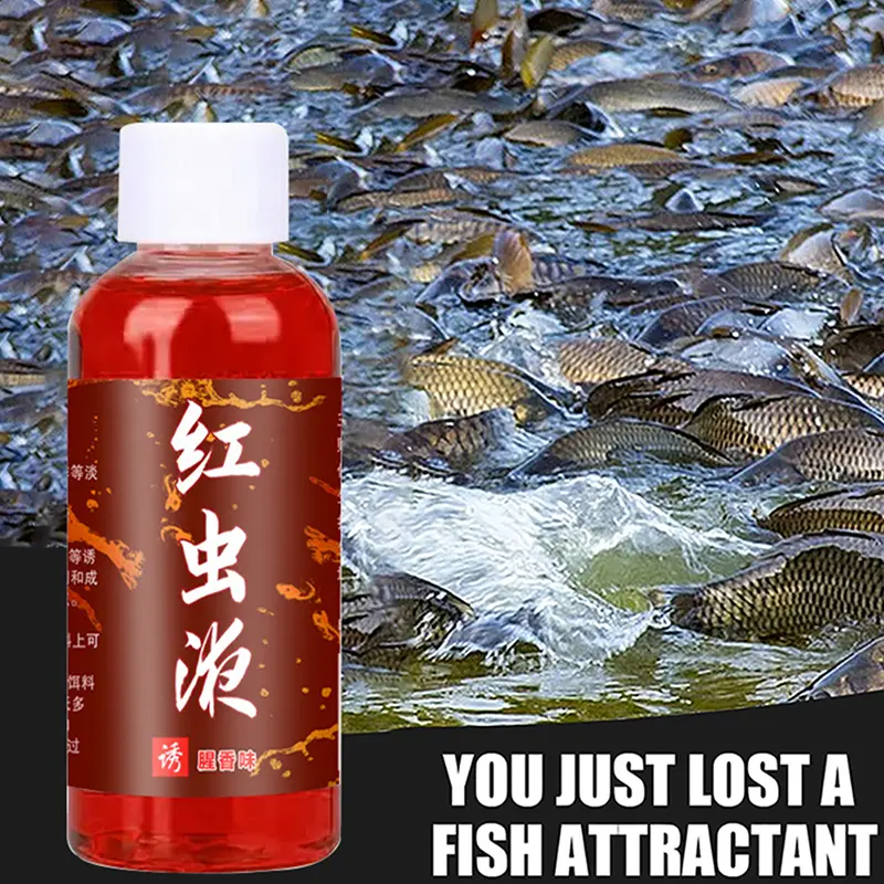 60ML cecair, bau cacing darah, penarik ikan, Semburan, bahan tambahan, bau ikan, gewang, Crucian, ikan mas, ikan keli, aksesori musim sejuk yang sejuk