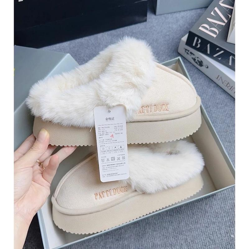  Giày Sục Lót Lông Thêu Chữ PATTIDUCK mẫu mới năm 2024-2025 tăng 1size 