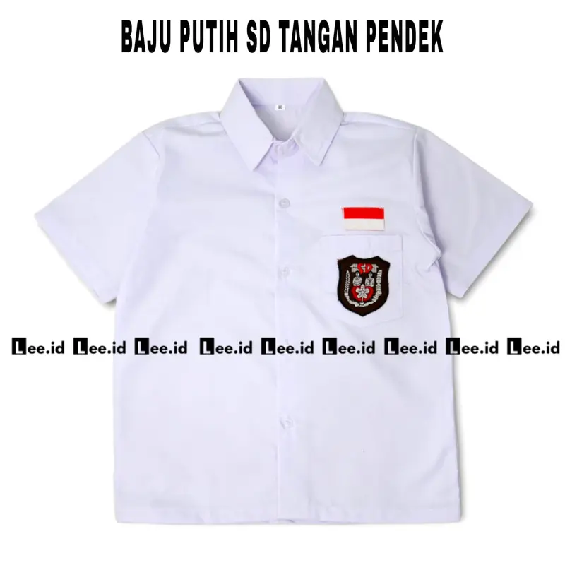 Baju Seragam Sekolah SD Putih Lengan Pendek Kelas 1 - 6 SD 0