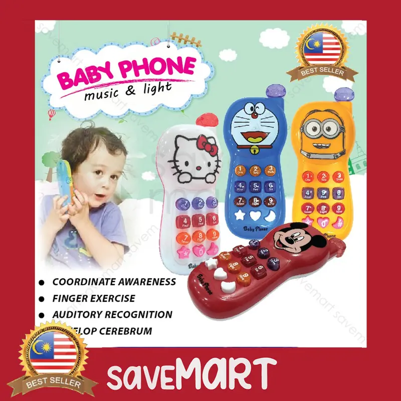 Cartoon Baby Phone With Music & Light Nursery Musical Toys For - TikTok ...