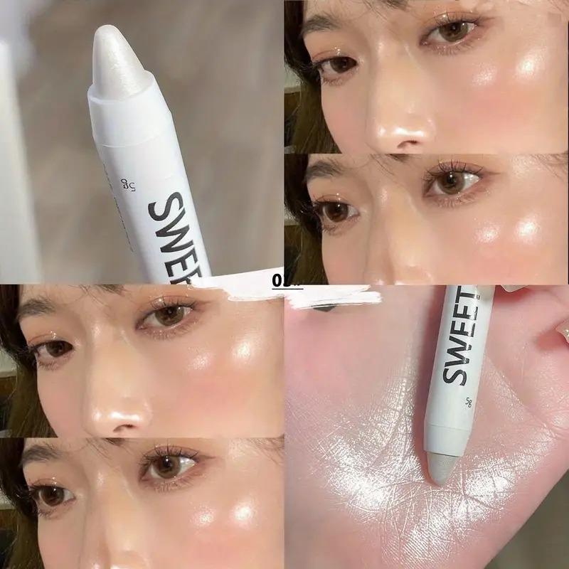 Long Lasting Highlighter Pen, 1 Count Shimmering Highlighter Stick, Natural Eyeshadow Pen for Woman and Girls 1