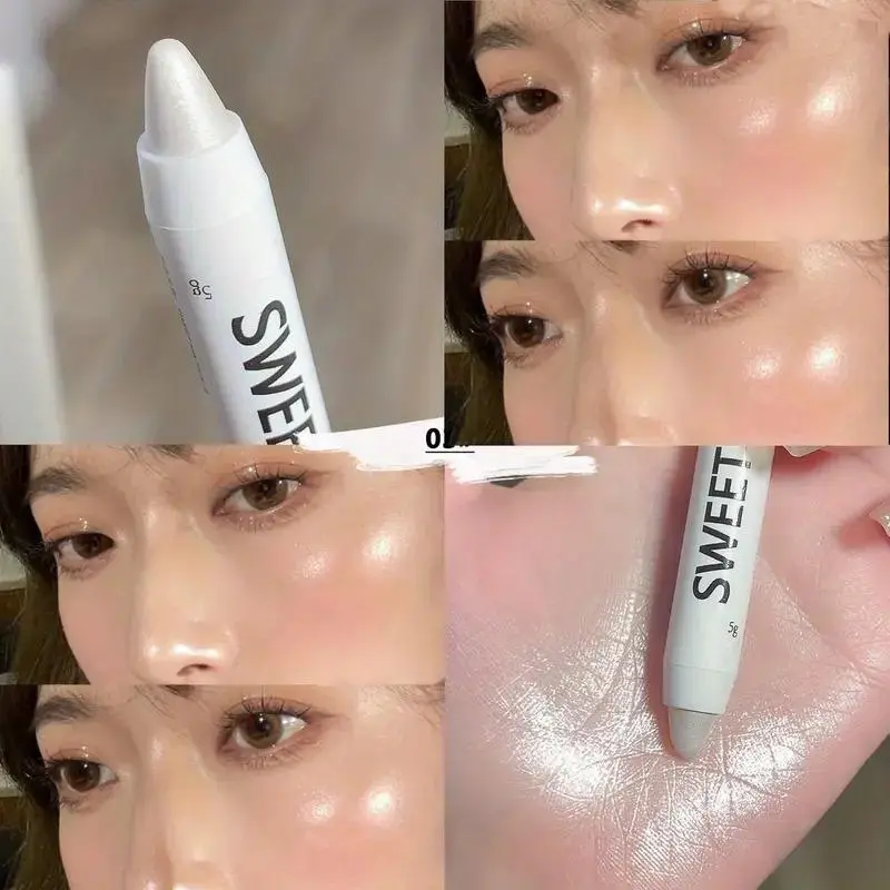 Long Lasting Highlighter Pen, 1 Count Shimmering Highlighter Stick, Natural Eyeshadow Pen for Woman and Girls 1