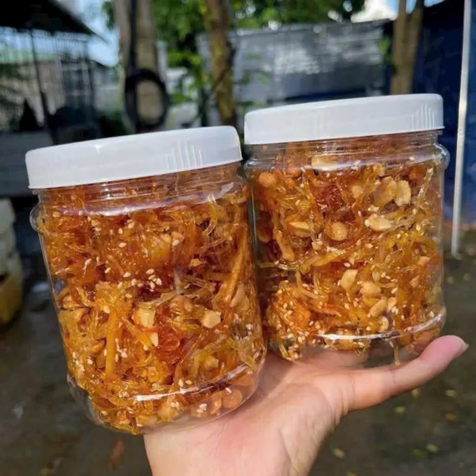 Mứt rối, đu đủ,khóm đậu nhà làm hộp 500g