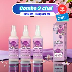 [Combo 3 chai Tiết kiệm] Xả vải khô Hisen - Hương nước hoa tươi mát - 3 x 100ml - An toàn tiện dụng - Xịt 1 lần thơm cả cồn giải nghiệp Làm Sạch