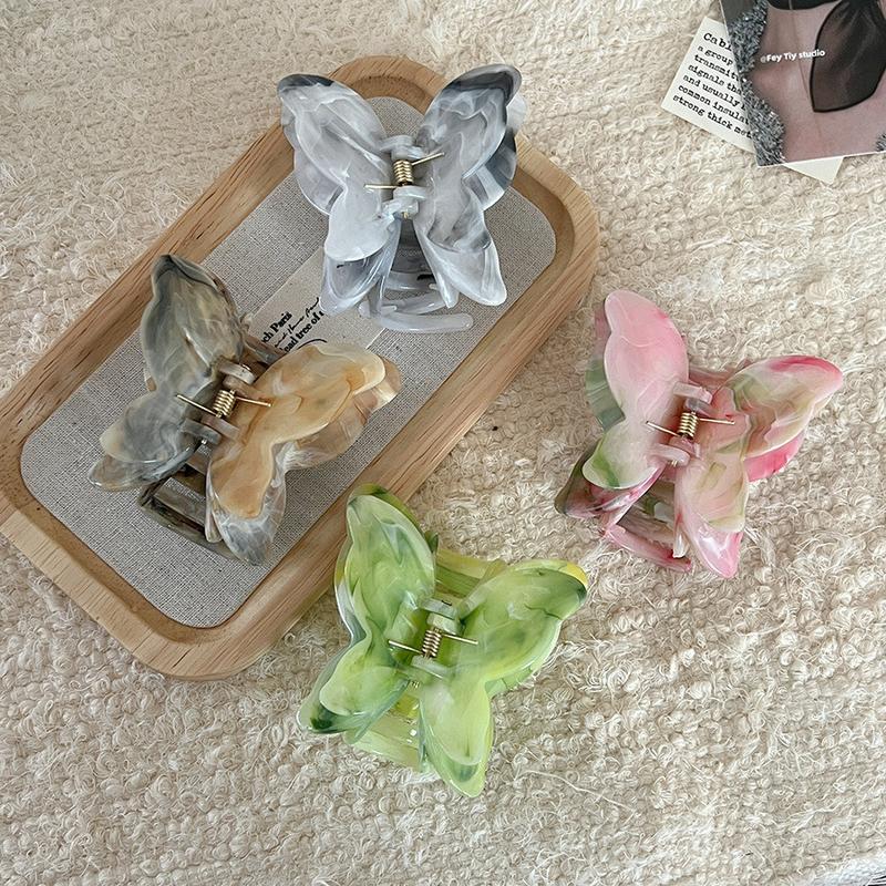 Product Introduction of ED - 6.5CM JEPITAN RAMBUT BUTTERFLY MARBLE FASHION KOREAN PREMIUM / JEDAI KUPU KUPU GLOSSY DOUBLE WINGS 9