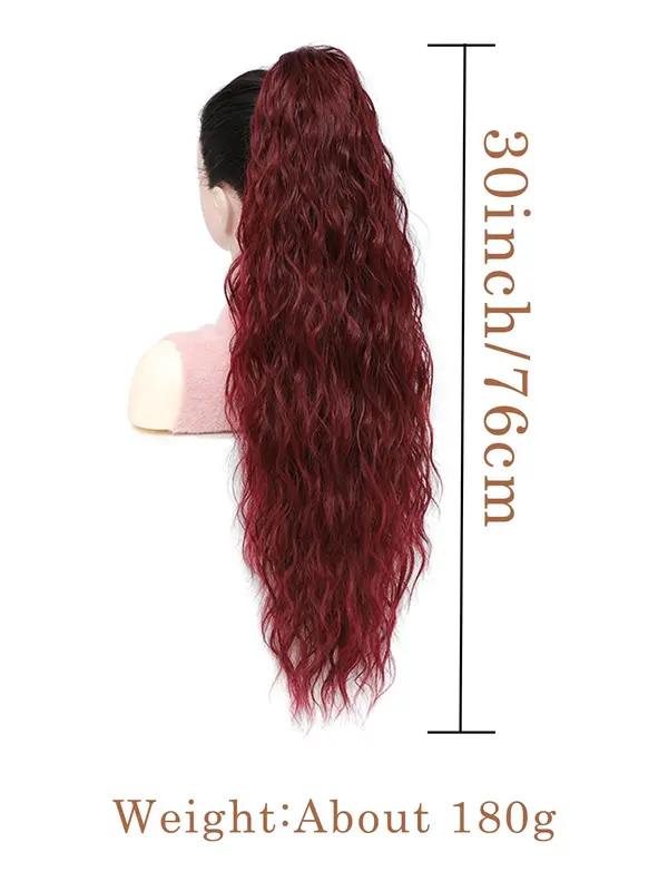 30 Inch Long Curly Ponytail Extension, Synthetic Hair Extensions for Women, Gorgeous Fluffy Hair Piece, Synthetic Hairpiece for Daily & Party Use, Hairextensions 1