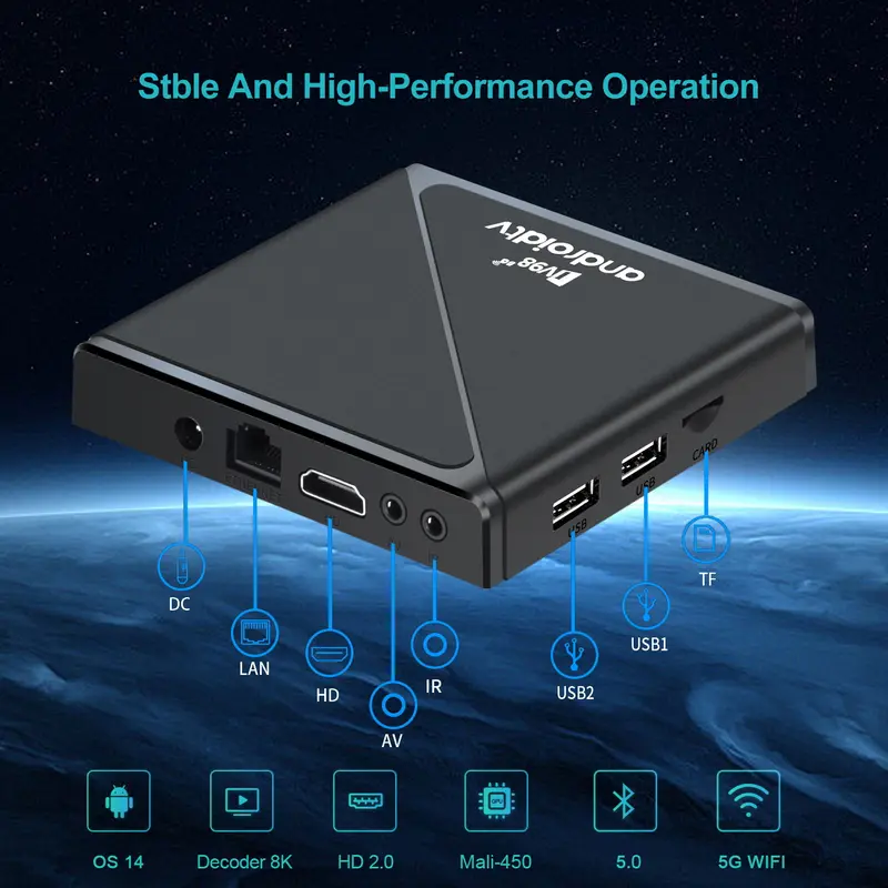 Android TV98 ATV Pro Smart TV Box 16G+256GB,Có chức năng Bluetooth,Cài đặt sẵn monstertv,smarttube,SportsTV,Youtube... 6