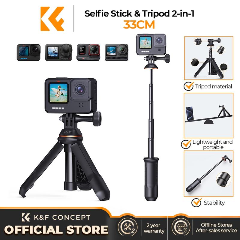 K&F CONCEPT MS10 11.5-33.5cm  Selfie Stick Tripod/Desktop Stand -100g Ultralight 2KG Load Weight 0