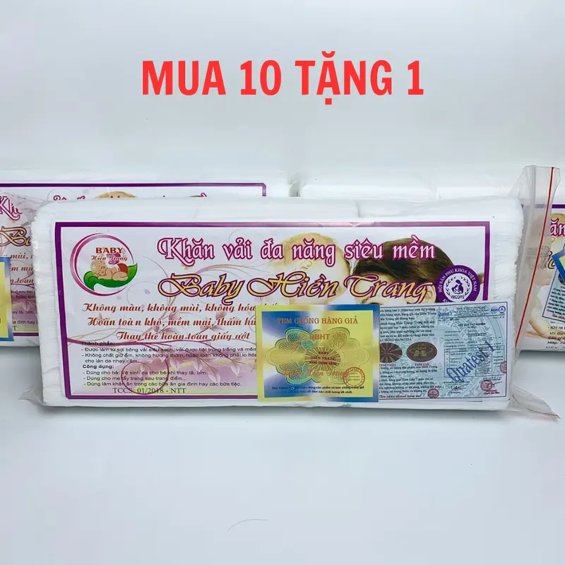 FS[MUA 10 TẶNG 1] Combo 10 gói khăn vải khô đa năng Hiền Trang 170-200gram Cho Bé 0