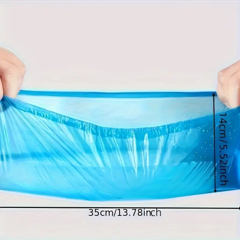 100pcs Disposable Plastic Shoe Covers - Durable & Convenient, Ideal for Travel, Hotels, and Home Use - 4