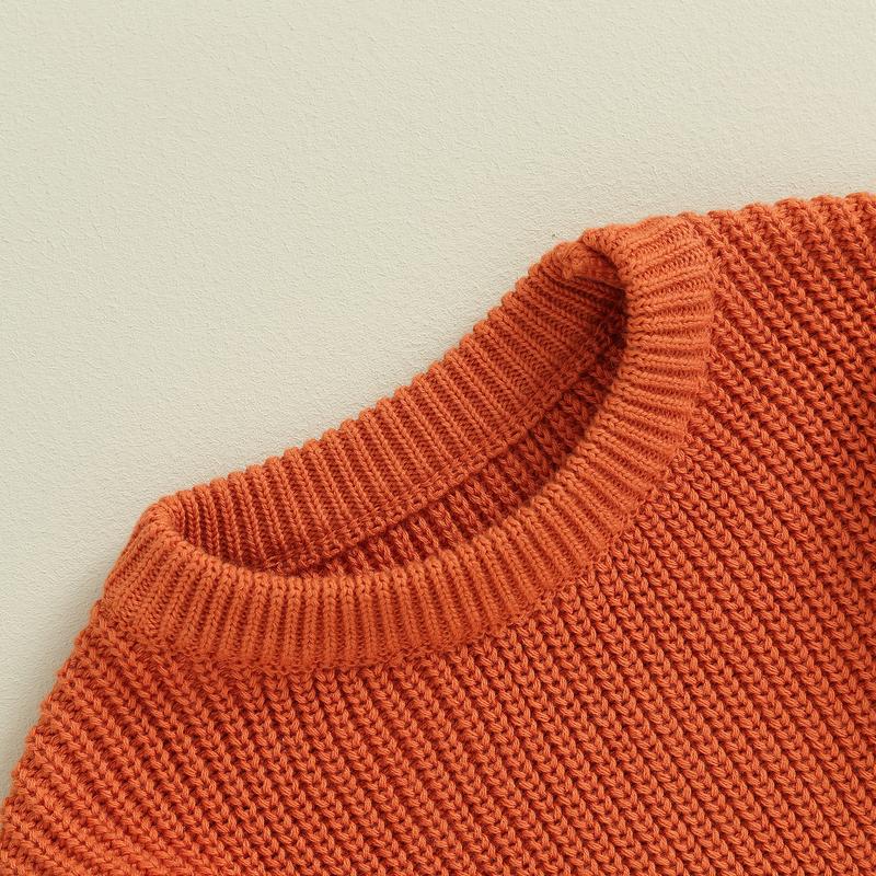 Product Introduction of Toddler Baby Autumn Sweater, Solid Color Knit Long Sleeve Round Neck Knitwear Pullover Winter Sweatshirt 43
