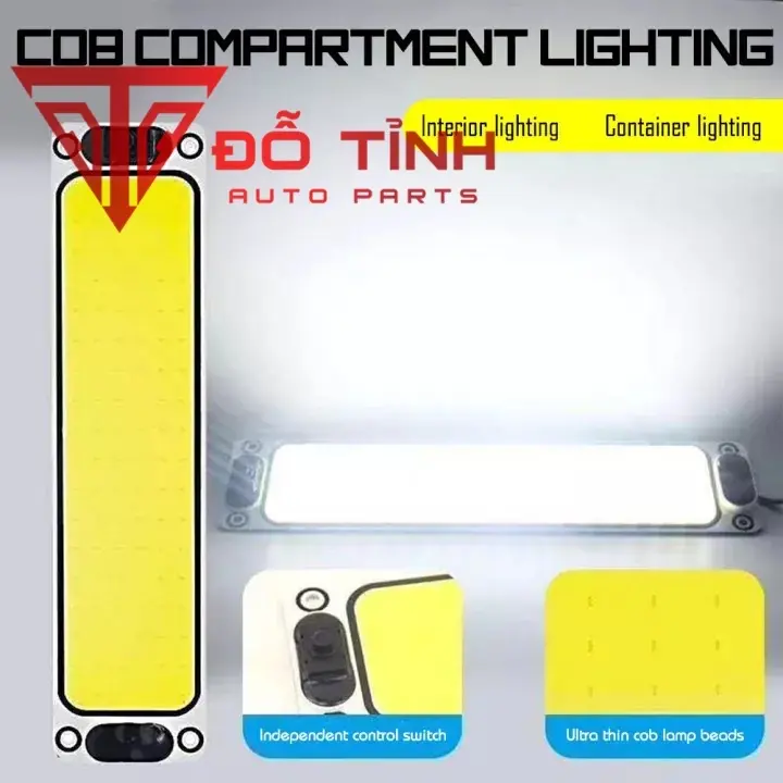 Đèn thùng xe tải. Đèn trần cabin ô tô COB chống nước, chống va đập Phụ Tùng 0