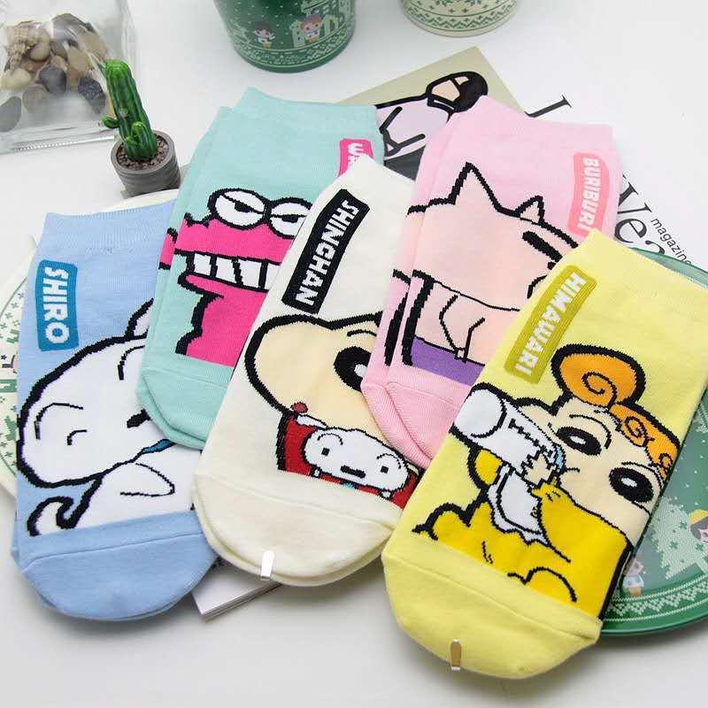 South Korea Flat Sock Children's Xiaoxin Cartoon Women's All Cotton Socks Japanese Cute Cartoon Socks New Trendy Socks Lady Comfort Lingerie 0