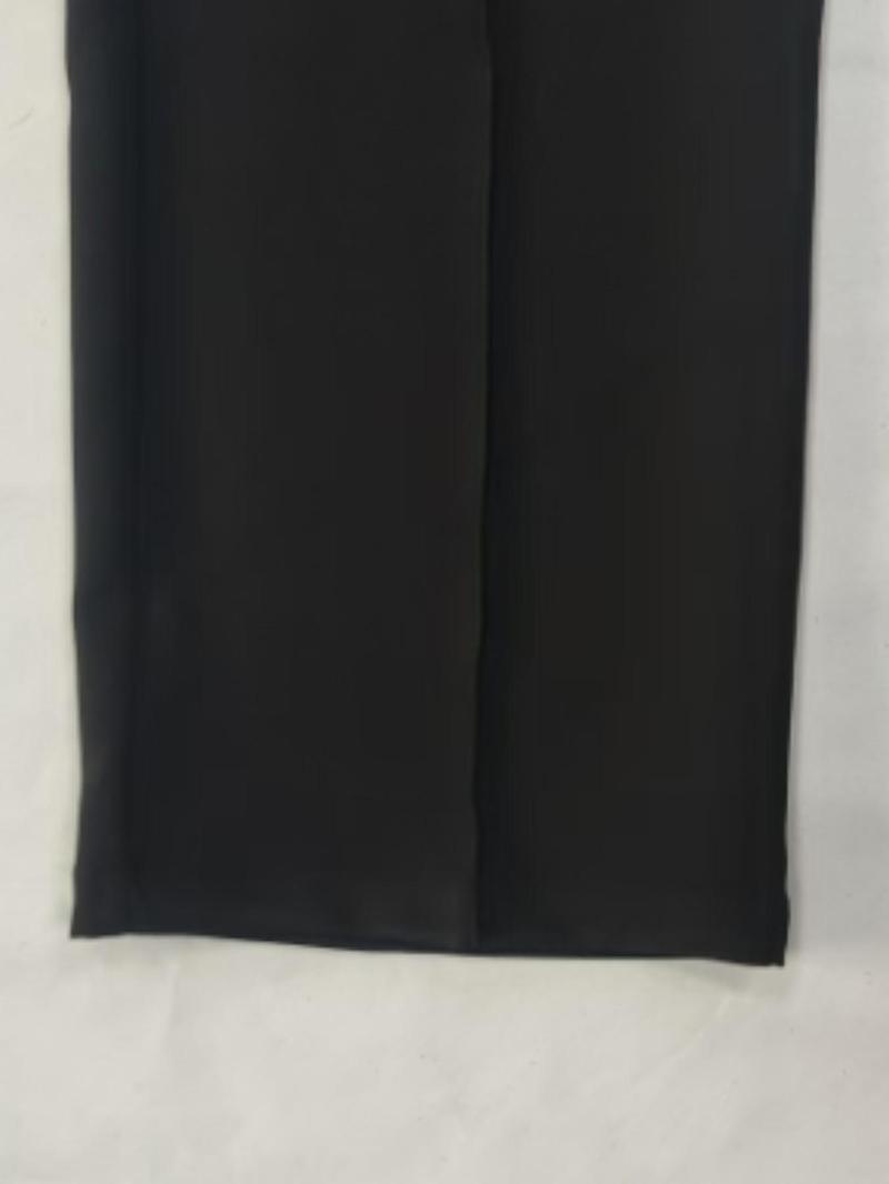 Product Introduction of Women's Solid High Waist Straight Leg Pants, Elegant Fashion Casual   Comfy Trousers for Daily Outdoor Wear, Women's Bottoms for All Seasons 6