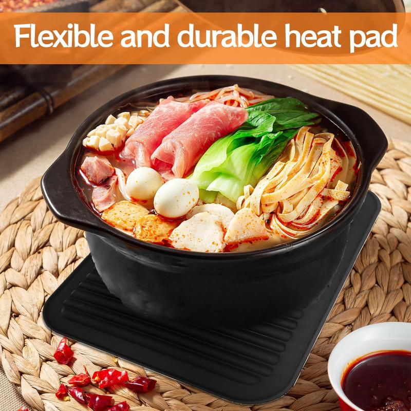 Product Introduction of Silicone Heat Resistant Mat, 2 Counts Non-slip Flexible Durable Kitchen Mat, Kitchen Accessories for Home and Outdoor Use, Coasters 7