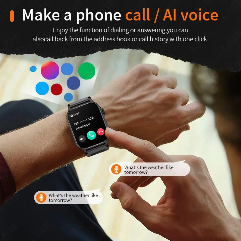 Multifunctional Smart Watch, Fashion Digital Watch, Answer/Make Call, Waterproof Sports Watch for Women & Men 8