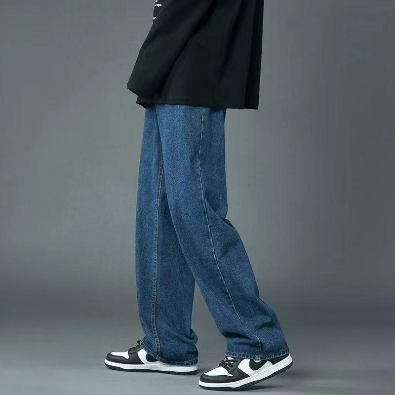 Product Introduction of Trendy Loose Fit Dad Jeans for Men - Korean Style Straight Wide Leg Baggy Pants with Dropped Crotch & Floor Length (Summer 2024 Casual Streetwear) 6