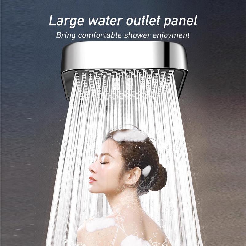 High Pressure Handheld Shower Head, 3pcs/set Including 1.5m Shower Hose & Adhesive Bracket, Large Water Outlet Shower Head with 3 Bathing Modes, Shower Head Set for Bathroom Hotel Salon 4