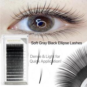 ขนตาแต่ละเส้น, 8-14mix, แบนและราก, วงรี, นุ่มพิเศษ, ผิวด้าน, ขนตาปลอม, เหมาะสำหรับทุกโอกาส