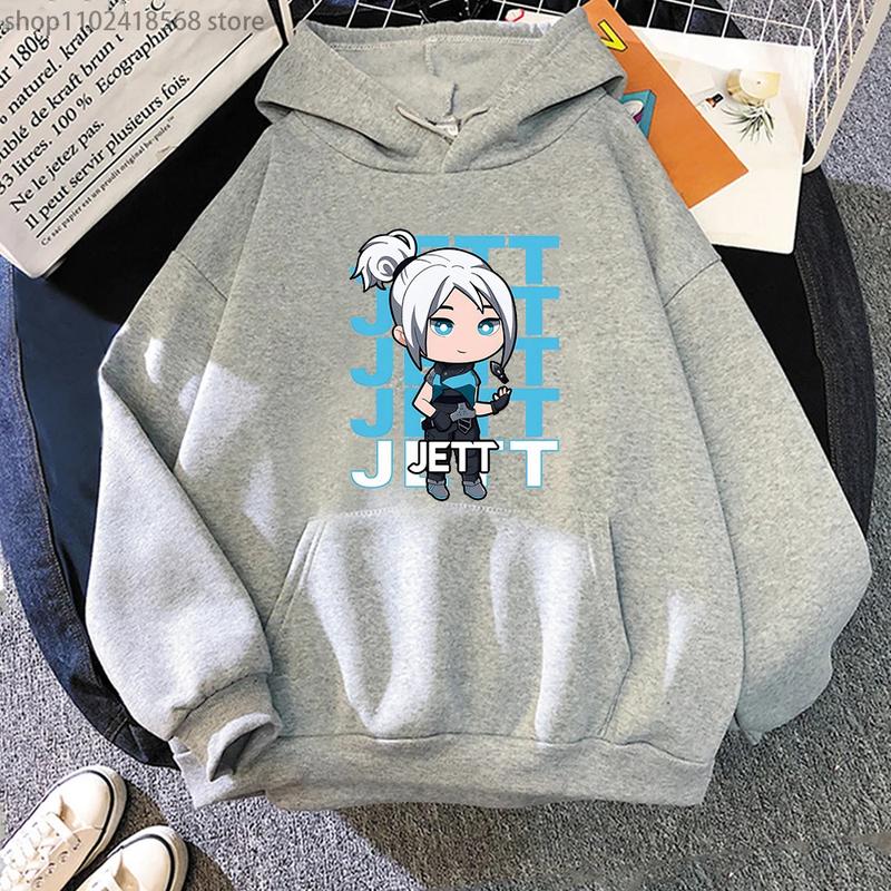 Product Introduction of Áo Hoodie Valorant, Jett, Thời Trang Đường Phố Hoạt Hình, Dành Cho Nam Và Nữ, Áo Nỉ Harajuku Hàn Quốc In Hình, Quần Áo Màu Đen Anime, Bộ Đồ Thể Thao Dáng Rộng, Thiết Kế Akatsuki áo  wxrdie Menswear Dài Tay 44