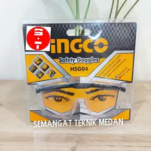 HSG04 KACAMATA KACA MATA PROYEK SAFETY GOGGLE GLASS CLEAR BENING INGCO
