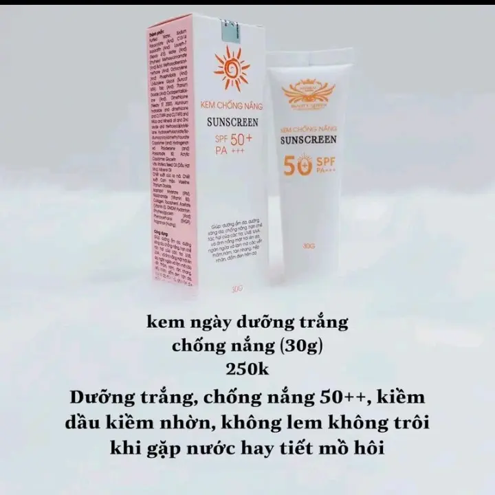 Kem chống nắng nâng tone SPF 50+ Tất cả các loại da Kem dưỡng da 3 trong 1 - Skincare chong  nang Trắng Da 4