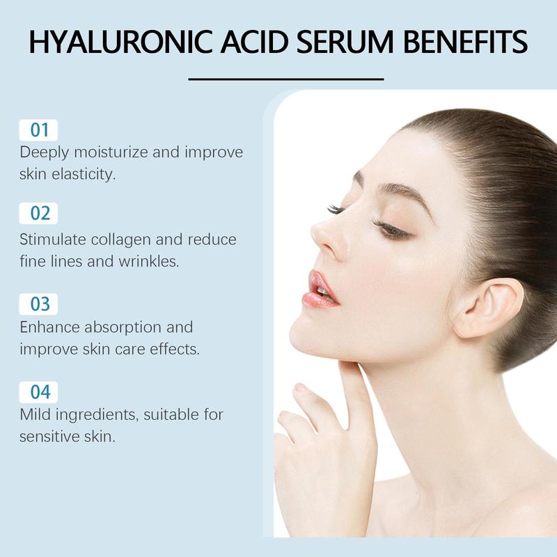 Product Introduction of Hyaluronic Acid Face Serum, Moisturizing & Nourishing Facial Essence, Hydrating Facial Serum, Face Serum for Women & Men 4