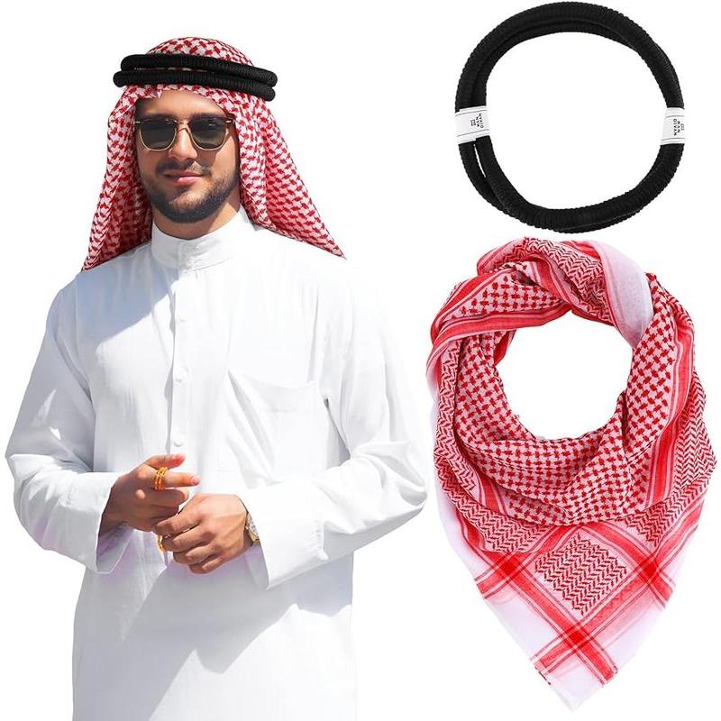 arab head wrap Shemagh Muslim Keffiyeh Head Wrap Scarf Tactical Desert ...
