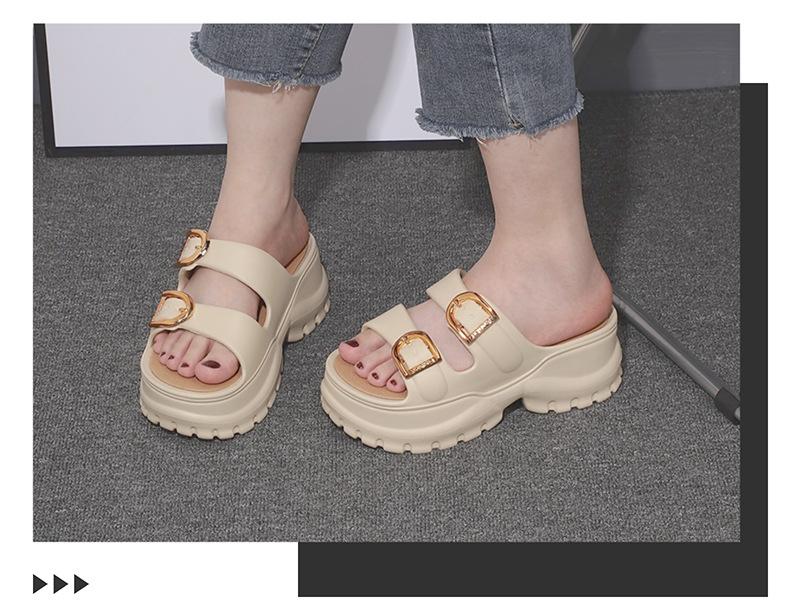 Product Introduction of Dép thời trang cho nữ, có kích thước 36-41, không thấm nước và không trơn trượt, đế dày 6cm, mềm mại và thoải mái, được làm bằng vật liệu EVA đàn hồi cao, đế cao, hỗ trợ insole thiết kế DIY, rất thích hợp cho du lịch ngoài trời và bãi biển 11