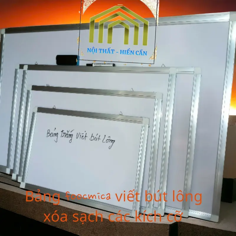 BẢNG PHÓC(mica)(tặng kềm bút lông) trắng dùng trong học tập, biển, bảng giá rẻ 2
