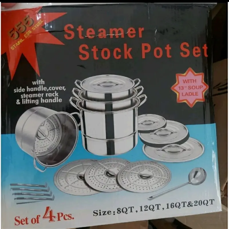 Panci Kukusan Steamer Stock Pot Set Tebal 555 - Dapur Karya Medan 3