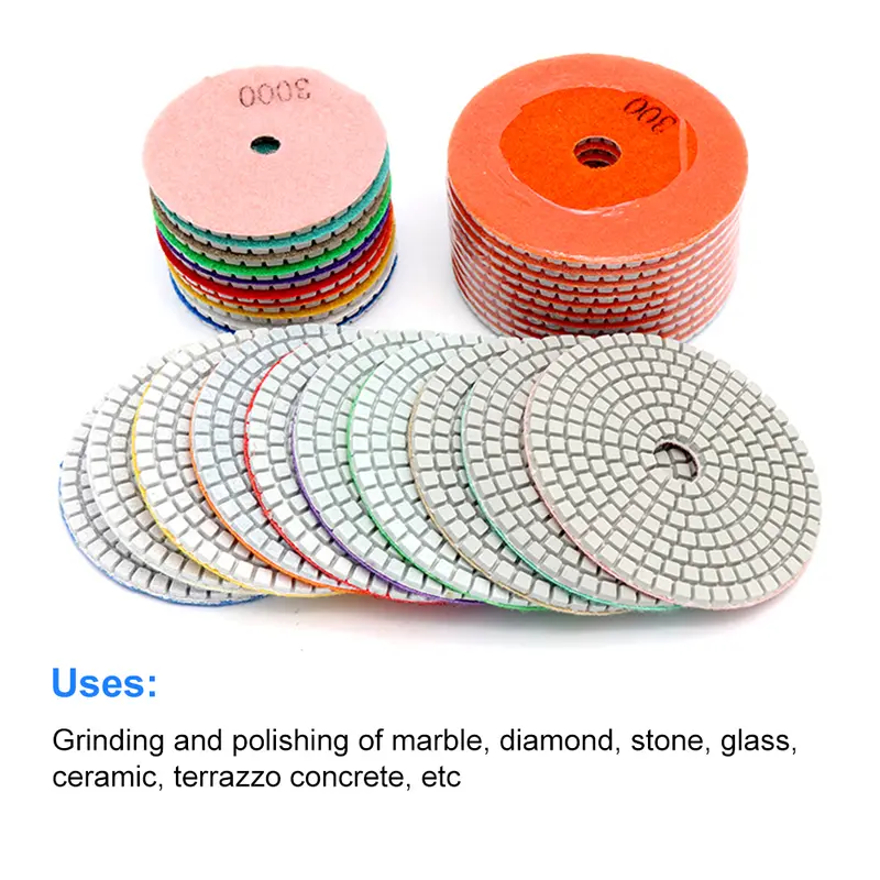 Đĩa Mài Chà Nhám 3 Inch, Miếng Đánh Bóng Ướt Cho Gạch, Đá Cẩm Thạch, Đá Gốm 2