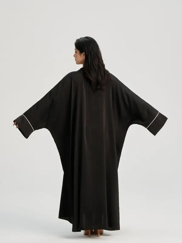 Women's Lace Embellishment V Neck Abaya, Modest Long Sleeve Maxi Dress for Party Wedding Guest, Formal Ladies Islamic Clothing for All Seasons 7