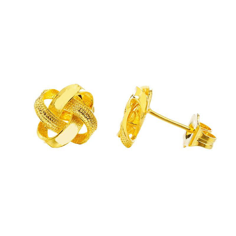 Product Introduction of 916 gold-plated original Ruyi earrings  hypoallergenic Lightweight jewelry 1