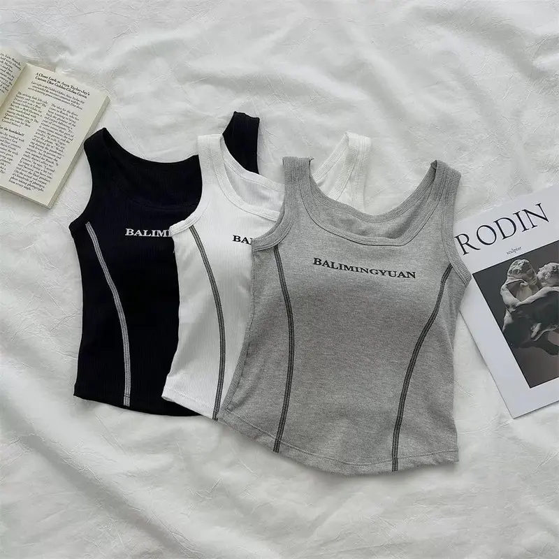 Jlookco_ J108 Tanktop Korean Style Inner Top Vertical Line Free size Tank Top Elastis Premium Tank top 7