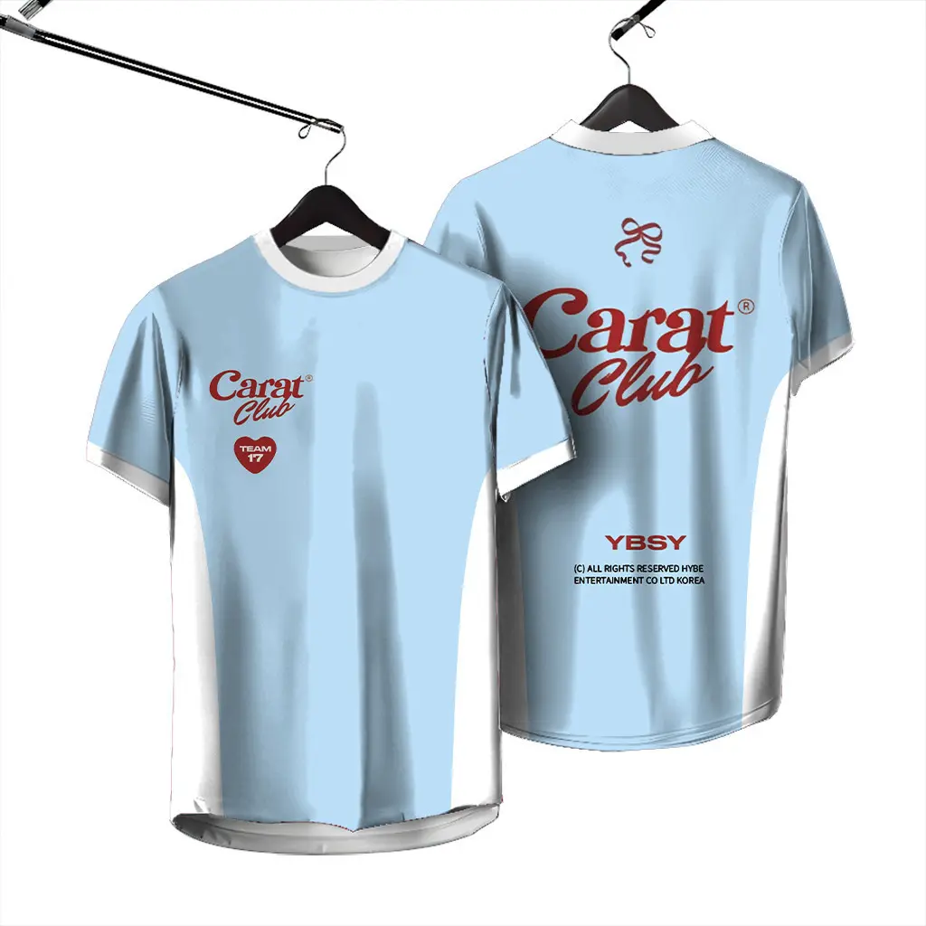 2025 Summer T-shirt YBSY Carat Club # seventeen # carat # kpop(Short sleeve)JERSEY  Unisex Daily Leisure  Round neck Men's T-shirts